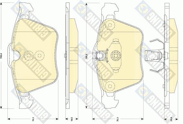 Girling 6118352 - Bremžu uzliku kompl., Disku bremzes autospares.lv