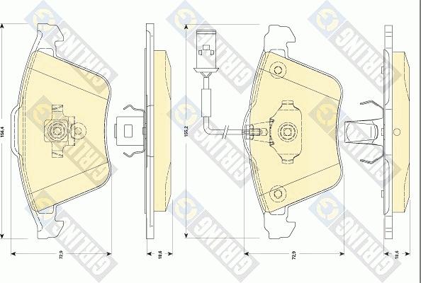 Girling 6118322 - Тормозные колодки, дисковые, комплект www.autospares.lv