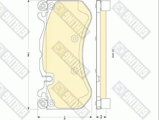 Girling 6118379 - Bremžu uzliku kompl., Disku bremzes www.autospares.lv