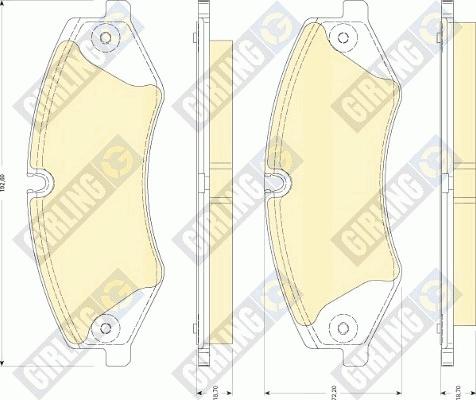 Girling 6118251 - Brake Pad Set, disc brake www.autospares.lv