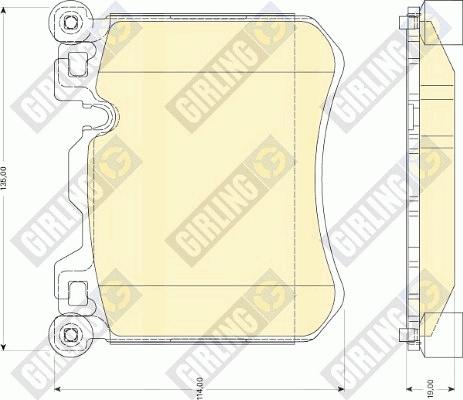 Girling 6118269 - Тормозные колодки, дисковые, комплект www.autospares.lv