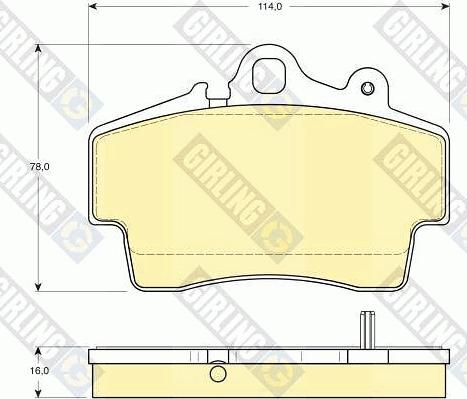 Girling 6113949 - Bremžu uzliku kompl., Disku bremzes autospares.lv