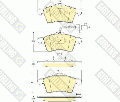 Girling 6113912 - Brake Pad Set, disc brake www.autospares.lv