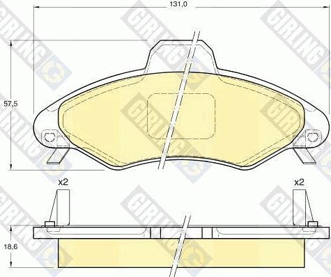 Girling 6113493 - Bremžu uzliku kompl., Disku bremzes www.autospares.lv