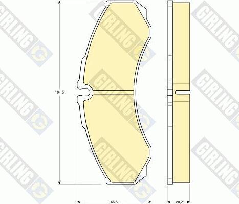 Girling 6113459 - Bremžu uzliku kompl., Disku bremzes www.autospares.lv