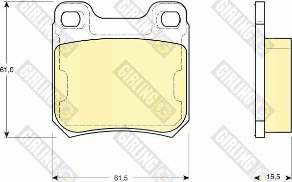 Girling 6113462 - Brake Pad Set, disc brake www.autospares.lv