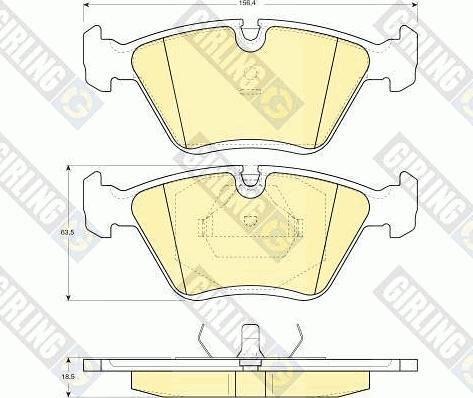 Girling 6113552 - Bremžu uzliku kompl., Disku bremzes www.autospares.lv