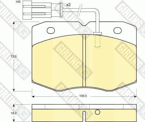 Girling 6113569 - Bremžu uzliku kompl., Disku bremzes autospares.lv