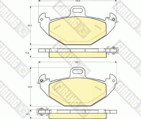 Girling 6113539 - Brake Pad Set, disc brake www.autospares.lv