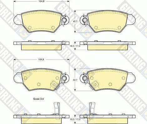 Girling 6113524 - Bremžu uzliku kompl., Disku bremzes autospares.lv