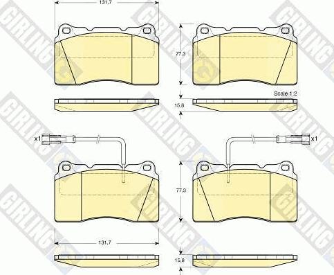 Girling 6113639 - Bremžu uzliku kompl., Disku bremzes autospares.lv