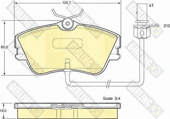 Girling 6113671 - Bremžu uzliku kompl., Disku bremzes autospares.lv