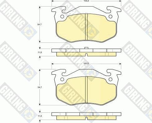 Girling 6113053 - Bremžu uzliku kompl., Disku bremzes autospares.lv