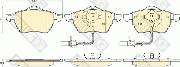 Girling 6113072 - Bremžu uzliku kompl., Disku bremzes autospares.lv