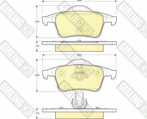 Girling 6113892 - Bremžu uzliku kompl., Disku bremzes autospares.lv