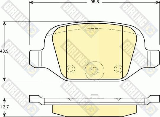 Girling 6113841 - Bremžu uzliku kompl., Disku bremzes autospares.lv