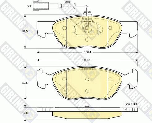 Girling 6113872 - Bremžu uzliku kompl., Disku bremzes autospares.lv