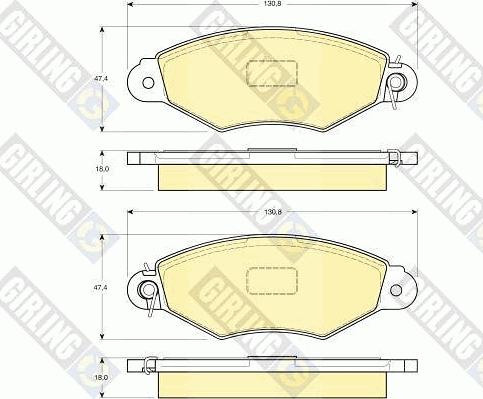 Girling 6113213 - Bremžu uzliku kompl., Disku bremzes www.autospares.lv