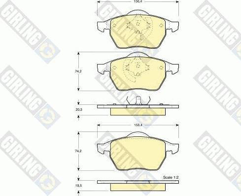 Girling 6113762 - Тормозные колодки, дисковые, комплект www.autospares.lv