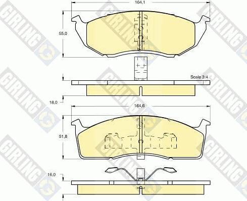 Girling 6112443 - Bremžu uzliku kompl., Disku bremzes autospares.lv