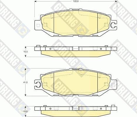 Girling 6112409 - Bremžu uzliku kompl., Disku bremzes www.autospares.lv