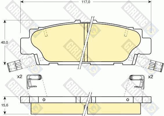 Girling 6112579 - Bremžu uzliku kompl., Disku bremzes www.autospares.lv