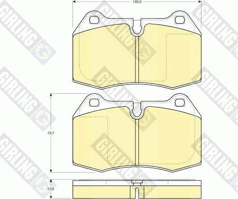 Girling 6112699 - Bremžu uzliku kompl., Disku bremzes www.autospares.lv