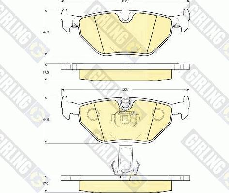 Girling 6112652 - Brake Pad Set, disc brake www.autospares.lv