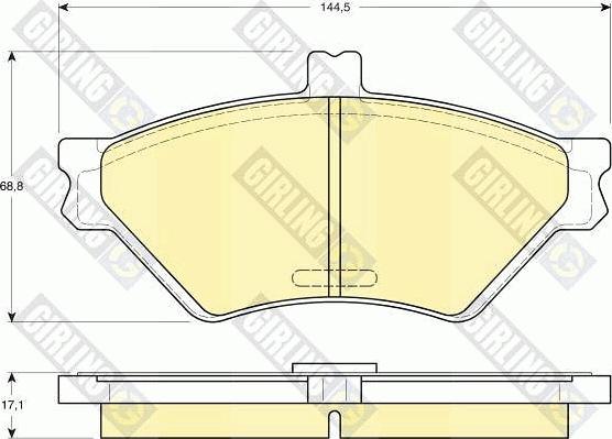 Girling 6112683 - Bremžu uzliku kompl., Disku bremzes autospares.lv