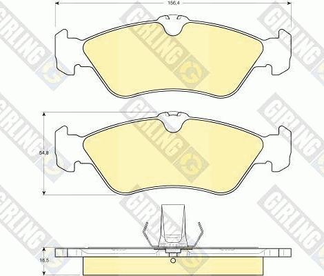 Girling 6112632 - Тормозные колодки, дисковые, комплект www.autospares.lv