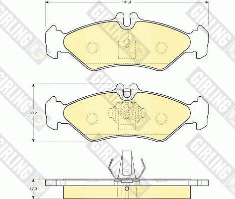 Girling 6112622 - Тормозные колодки, дисковые, комплект www.autospares.lv