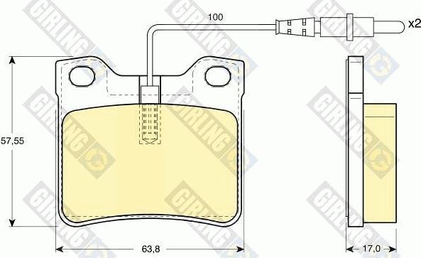 Girling 6112892 - Bremžu uzliku kompl., Disku bremzes autospares.lv