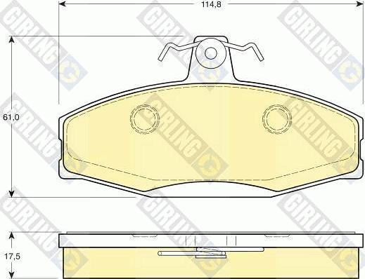 Girling 6112801 - Brake Pad Set, disc brake www.autospares.lv