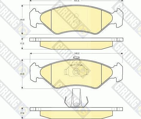 Girling 6112212 - Bremžu uzliku kompl., Disku bremzes www.autospares.lv