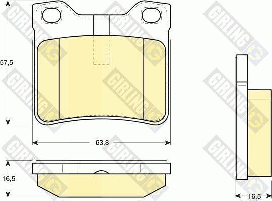 Girling 6112762 - Bremžu uzliku kompl., Disku bremzes autospares.lv