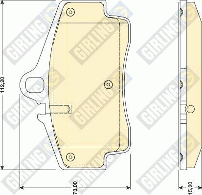 Girling 6117579 - Тормозные колодки, дисковые, комплект www.autospares.lv