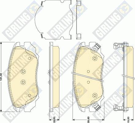 Girling 6117829 - Bremžu uzliku kompl., Disku bremzes autospares.lv