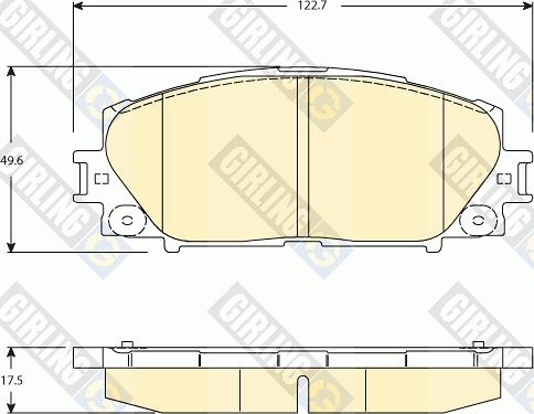 Girling 6134599 - Brake Pad Set, disc brake www.autospares.lv