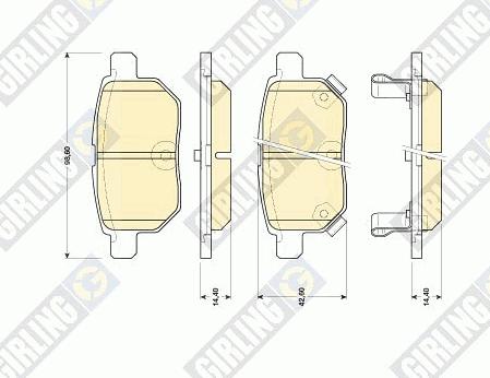 Girling 6134549 - Brake Pad Set, disc brake www.autospares.lv