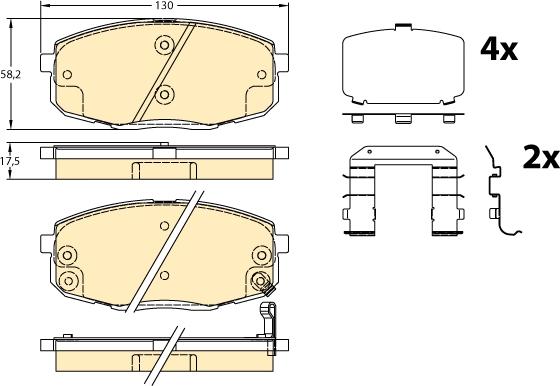 Girling 6134509 - Bremžu uzliku kompl., Disku bremzes autospares.lv