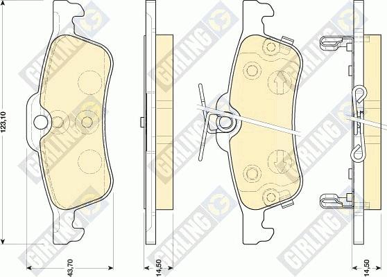 Girling 6134582 - Bremžu uzliku kompl., Disku bremzes autospares.lv