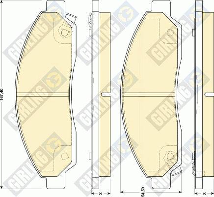 Girling 6134669 - Bremžu uzliku kompl., Disku bremzes www.autospares.lv