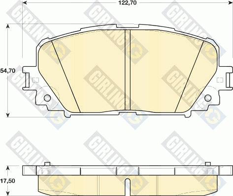 Girling 6134609 - Brake Pad Set, disc brake www.autospares.lv