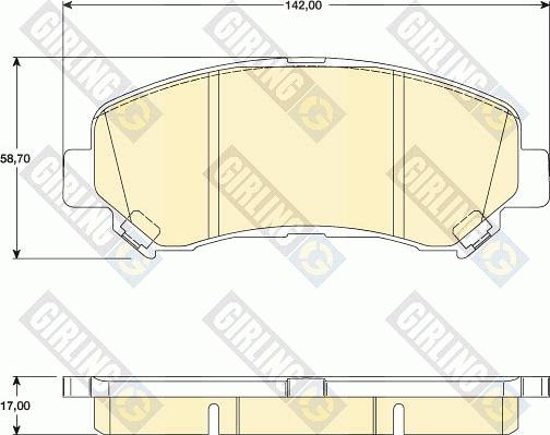 Girling 6134679 - Bremžu uzliku kompl., Disku bremzes www.autospares.lv