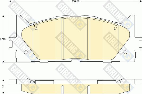 Girling 6134299 - Bremžu uzliku kompl., Disku bremzes www.autospares.lv