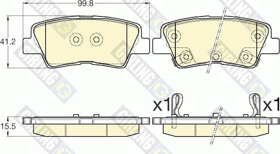 Girling 6135696 - Bremžu uzliku kompl., Disku bremzes autospares.lv