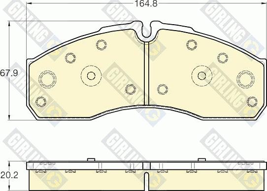 Girling 6135675 - Brake Pad Set, disc brake www.autospares.lv