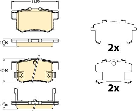 Girling 6135169 - Тормозные колодки, дисковые, комплект www.autospares.lv