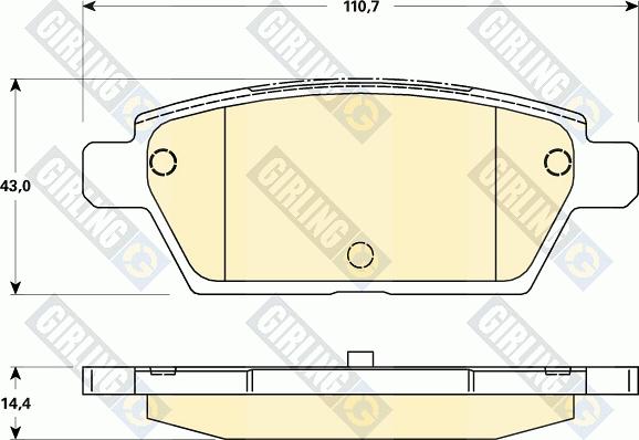 Girling 6135179 - Bremžu uzliku kompl., Disku bremzes www.autospares.lv