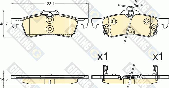 Girling 6135882 - Bremžu uzliku kompl., Disku bremzes autospares.lv